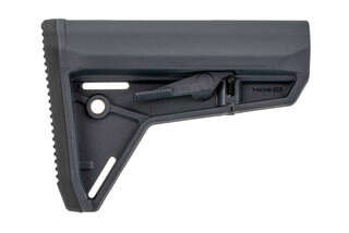Magpul MOE Slim Line carbine stock in Stealth Grey for MIL-SPEC buffer tubes.